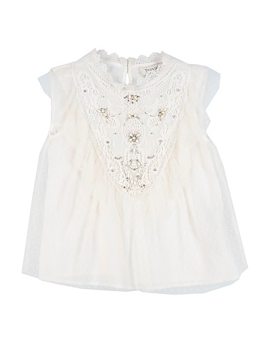 TWINSET Top Ivory 100% Polyester, Cotton