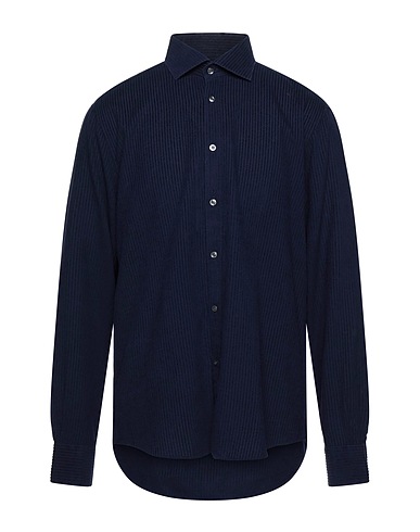 NORTH STAR '68 Striped shirt Midnight blue 100% Cotton