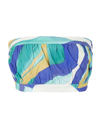 8 by YOOX Cropped Top PRINTED BANDEAU TOP
 Weiß 100% Viskose