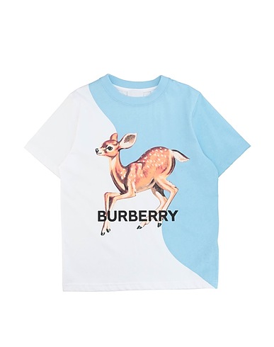 BURBERRY T-shirt Sky blue 100% Cotton, Elastane