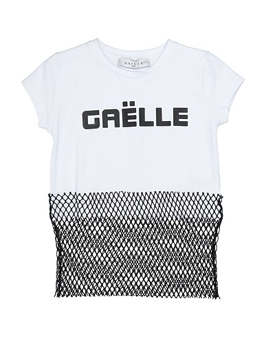 GAëLLE Paris T-shirt White 90% Cotton, 10% Elastane