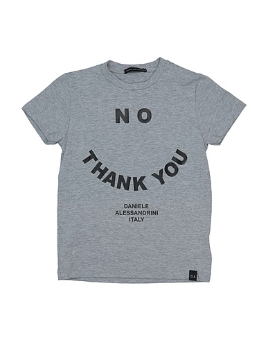 DANIELE ALESSANDRINI T-shirt Grey 90% Cotton, 10% Elastane