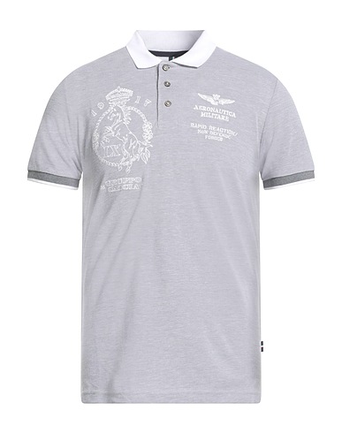 AERONAUTICA MILITARE Polo shirt Grey 100% Cotton