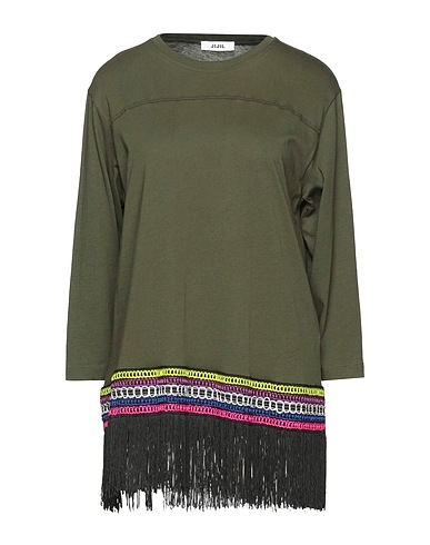 JIJIL T-shirt Verde militare 100% Cotone