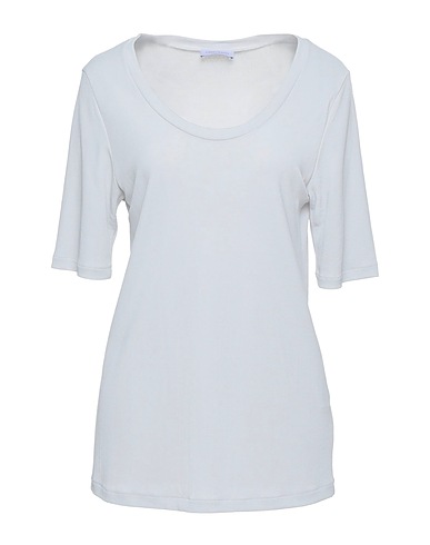 GRAN SASSO Basic T-Shirt Light grey 82% Viscose, 18% Polyamide