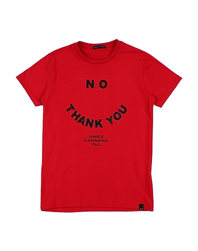 DANIELE ALESSANDRINI T-shirt Red 90% Cotton, 10% Elastane