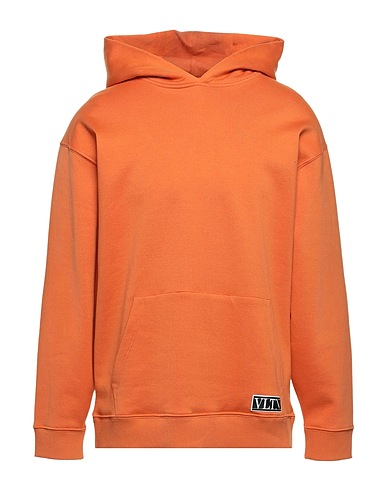 VALENTINO GARAVANI Hooded track jacket  Apricot 94% Cotton, 6% Polyamide, Elastane