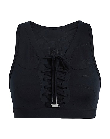 NIKE Crop top AF1 SWOOSH BRA
 Black 82% Polyester, 18% Elastane