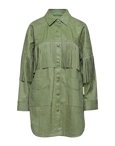 OOF WEAR Solid colour shirts & blouses Green 86% Polyester, 14% Polyurethane