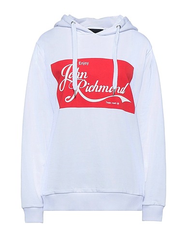 JOHN RICHMOND Hooded track jacket  White 100% Cotton
