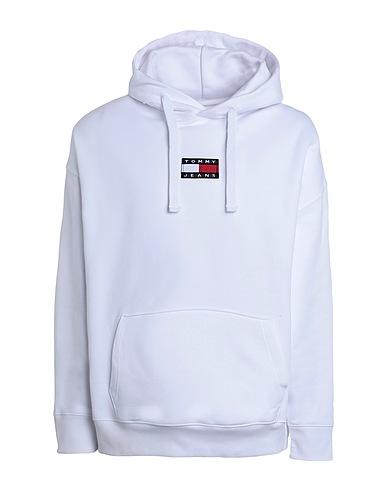 TOMMY JEANS Hoodie TJM TOMMY BADGE HOODIE
 Weiß 100% Baumwolle