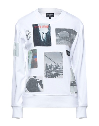 EMPORIO ARMANI Sweatshirt White 88% Cotton, 12% Polyester, Elastane
