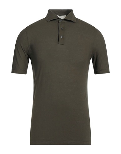 FILIPPO DE LAURENTIIS Polo shirt Dark green 100% Cotton