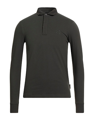 ARMANI EXCHANGE Polo Verde scuro 96% Cotone, 4% Elastan, Poliestere