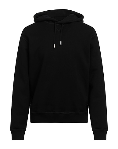 DSQUARED2 Hooded track jacket  Black 100% Cotton, Elastane