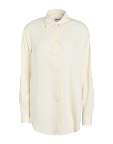CALVIN KLEIN Chemises et chemisiers de couleur unie RECYCLED CDC RELAXED SHIRT
 Ivoire 100% Polyester