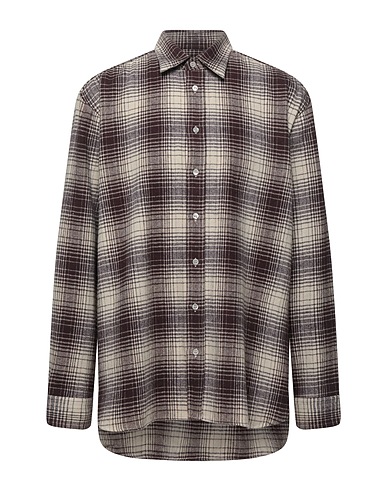 RAF SIMONS Checked shirt Brown 100% Cotton