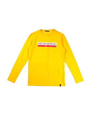 DANIELE ALESSANDRINI T-Shirt Gelb 90% Baumwolle, 10% Elastan