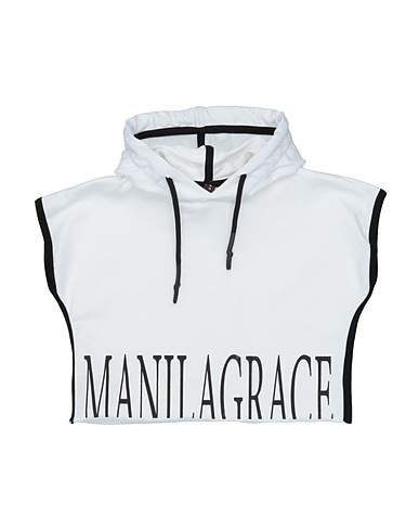 MANILA GRACE Sweatshirt White 90% Cotton, 10% Elastane