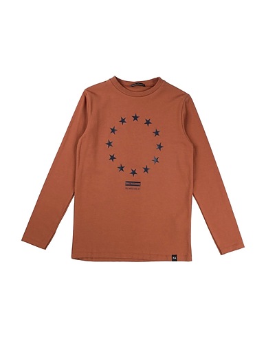 DANIELE ALESSANDRINI T-shirt Brown 90% Cotton, 10% Elastane