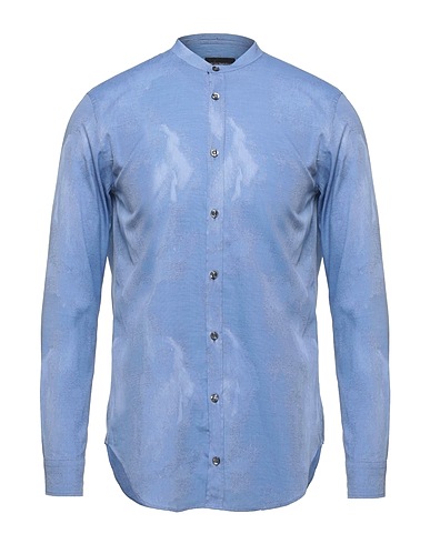 EMPORIO ARMANI Hemd mit Muster Blaugrau 100% Baumwolle