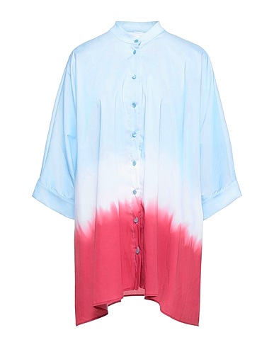 ULTRA'CHIC Shirts Sky blue 68% Cotton, 28% Polyamide, 4% Elastane