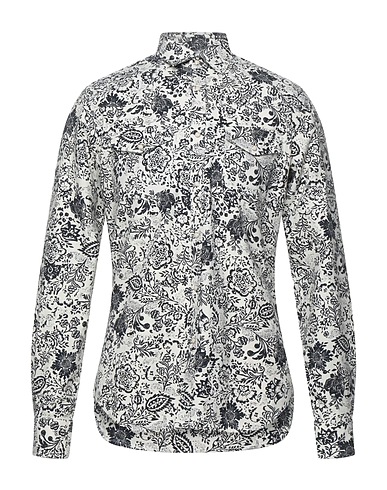 XACUS Patterned shirt Midnight blue 100% Cotton