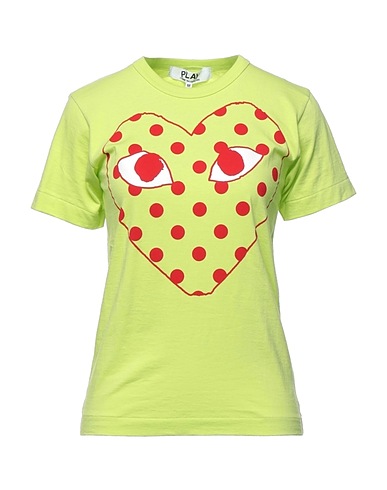 COMME des GARÇONS PLAY T-shirt Lime green 100% Cotton