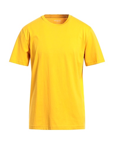 SELECTED HOMME T-shirt Giallo ocra 100% Cotone organico