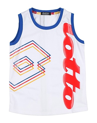 LOTTO Tank top White 64% Cotton, 36% Polyester