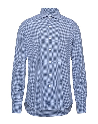 ORIAN Patterned shirt Blue 86% Polyamide, 14% Elastane
