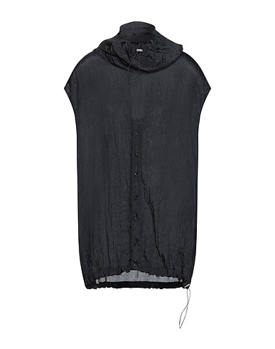 EMPORIO ARMANI Einfarbiges Hemd Schwarz 78% Polyester, 22% Polyamid