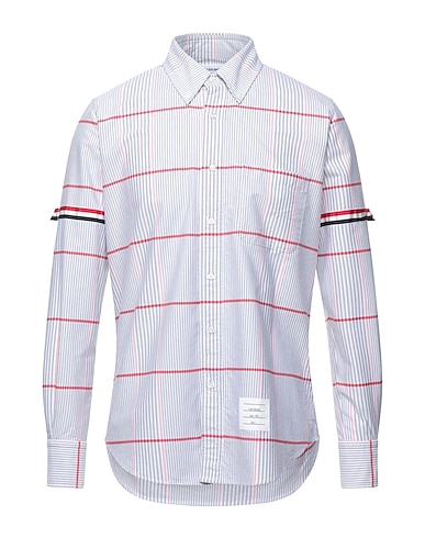 THOM BROWNE Striped shirt Grey 100% Supima®