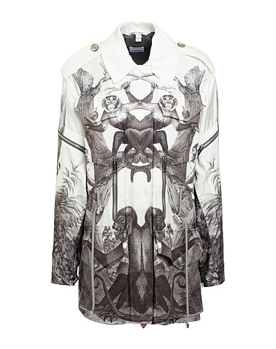 BURBERRY Patterned shirts & blouses White 100% Silk, Cotton, Cow leather