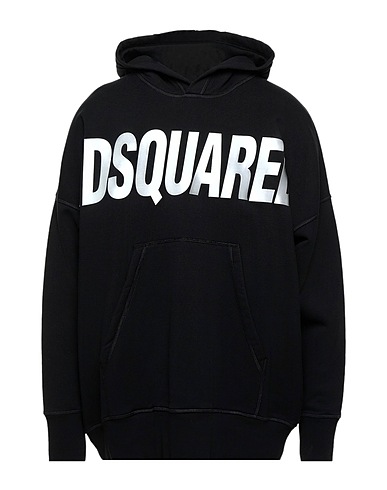 DSQUARED2 Hooded track jacket  Black 100% Cotton