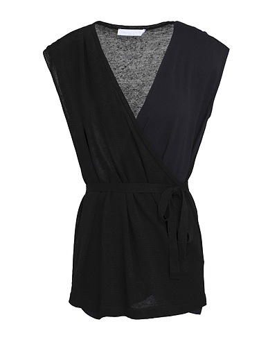 FABIANA FILIPPI Jumper Black 85% Linen, 15% Polyamide, Acrylic, Silk