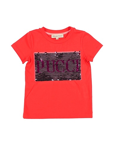 PUCCI T-shirt Κοραλλί 94% Βαμβάκι, 6% Ελαστάνη