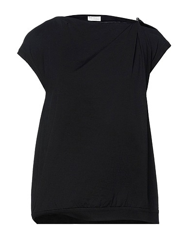 BRUNELLO CUCINELLI Evening top Black 100% Cotton, Ecobrass
