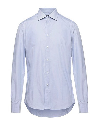 NORTH STAR '68 패턴 셔츠 블루 100% 코튼