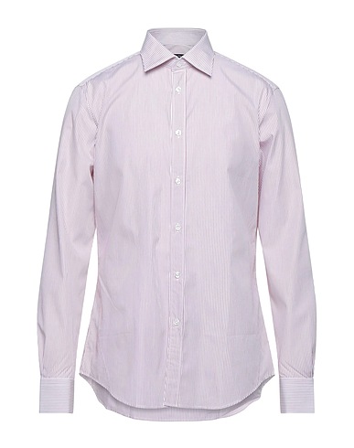 NORTH STAR '68 Gestreiftes Hemd Bordeaux 100% Baumwolle