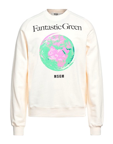 MSGM Sweatshirt Ivory 100% Organic cotton