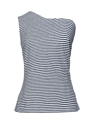 IRIÉ One-shoulder top Blue 70% Cotton, 23% Polyamide, 6% Elastane, 1% Polyester
