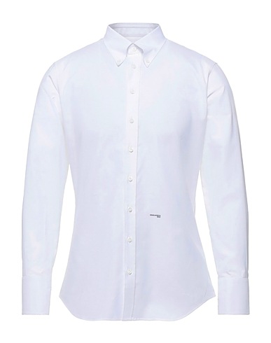 DSQUARED2 Solid colour shirt White 100% Cotton