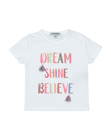 PLEASE T-shirt White 100% Cotton