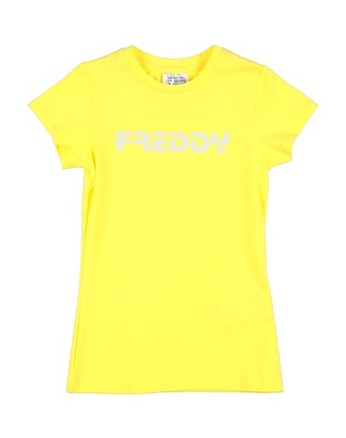 FREDDY T-shirt Yellow 95% Cotton, 5% Elastane