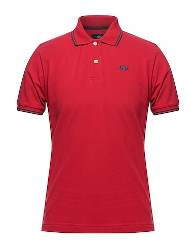 LA MARTINA Poloshirt Rot 100% Baumwolle