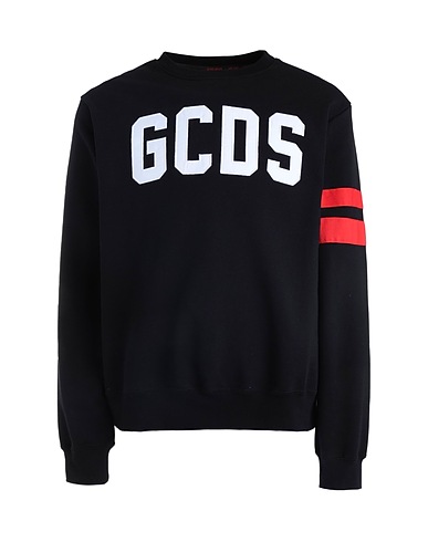 GCDS Felpa Nero 100% Cotone riciclato