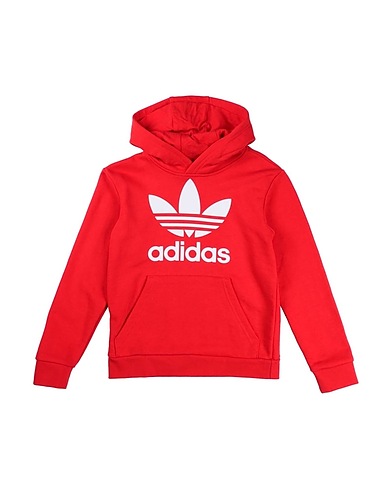 ADIDAS ORIGINALS Sweatshirt TREFOIL HOODIE
 Rot 70% Organische Baumwolle, 30% Recyceltes Polyester, Elastan