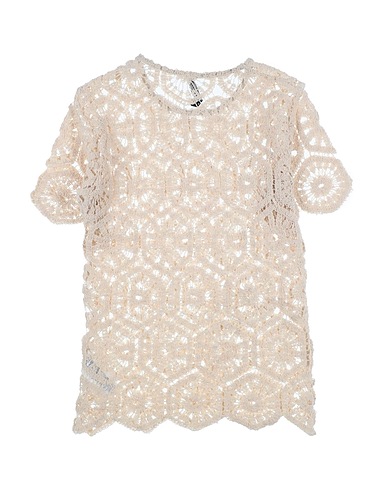 MANILA GRACE Top Beige 100% Cotton