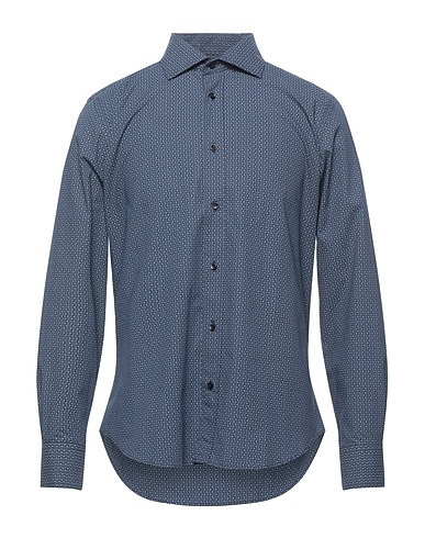 DURINI  Milano Camicia fantasia Avio 100% Cotone